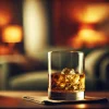 A-close-up-shot-of-a-glass-of-Scotch-whisky-on-the-rocks-with-a-warm-inviting-background.-The-focus-is-on-the-golden-liquid-showcasing-the-deliciou