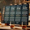 A-collection-of-detailed-reviews-and-ratings-of-a-Scotch-whisky-aged-in-three-different-types-of-casks-Virgin-Oak-American-Oak-Refill-Bourbon